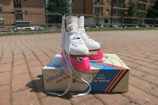 PATTINI GHIACCIO CON PARALAMA BIANCHI GRAF DAVOS GOLD N° 28 BAMBINA 