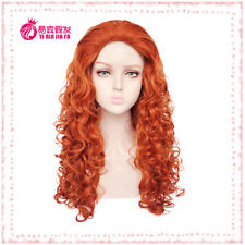 Parrucca cosplay principessa Merida capelli lunghi festa costume sintetico parrucche