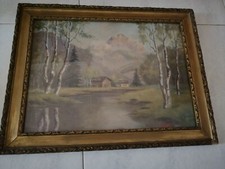 Quadro olio su tavola dipinto