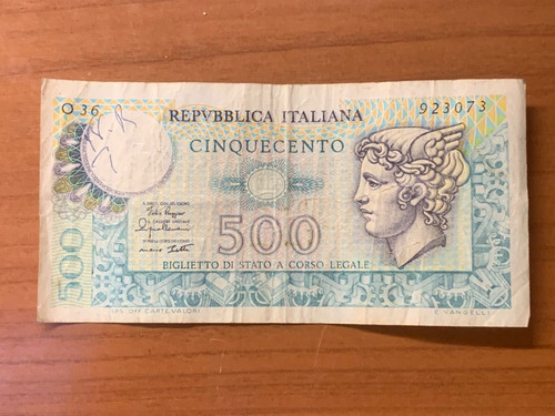 Antica banconota italiana 500 - banconota,
