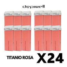 DEPIWELL CERA DEPILATORIA LIPOSOLUBILE RULLO RICARICA TITANIO ROSA 24PZ