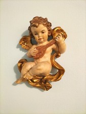 ANGELO PUTTO IN LEGNO SCOLPITO