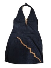 Gattinoni jeans vestito dress giubbotto jacket giacca tg 46 donna woman nero