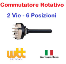 Selettore Commutatore Rotativo 2 VIE 6 POSIZIONI Rotary Switch
