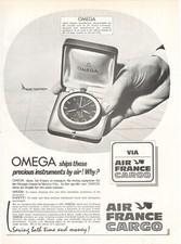 OMEGA precious instruments olympic games  1969 Pubblicità MEXICO Air France