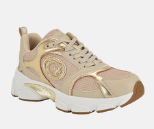 GUESS IBITHA METALLIC SIGNATURE G LINEA DONNA SNEAKERS BEIGE GWIBITHA LNAT