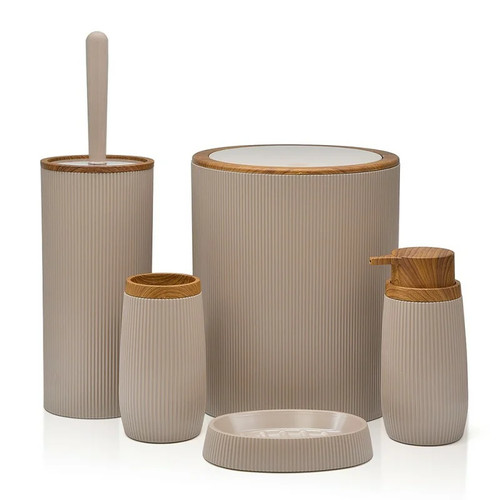 Set accessori bagno - , tortora