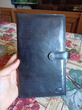 PORTA TESSERE BIGLIETTI VISITA CARTE THE BRIDGE PELLE NERA UNISEX  SCRIVANIA 42