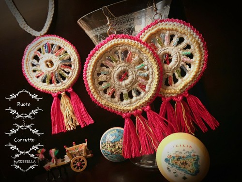 Sicilian crochet earrings - , *