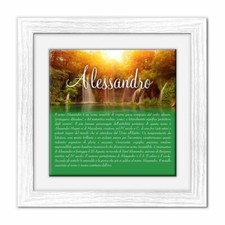 Quadro mattonella Ceramica Modern 29x29 cm con significato del nome Alessandro