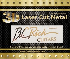 BC Rich Guitar Decal 3D Metal