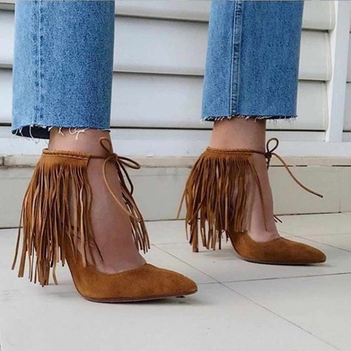 Zara camel high heel ankle - high,