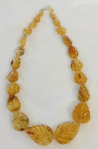 Collana ambra fossile fatta - collana, di