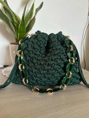 Borsa uncinetto fatta - a, mano