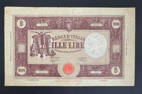 Banconota 1000 lire - banconota, 22/091943