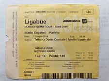 biglietto usato concerto LUCIANO LIGABUE MONDOVISIONE TOUR STADI 2014 COLLEZIONE