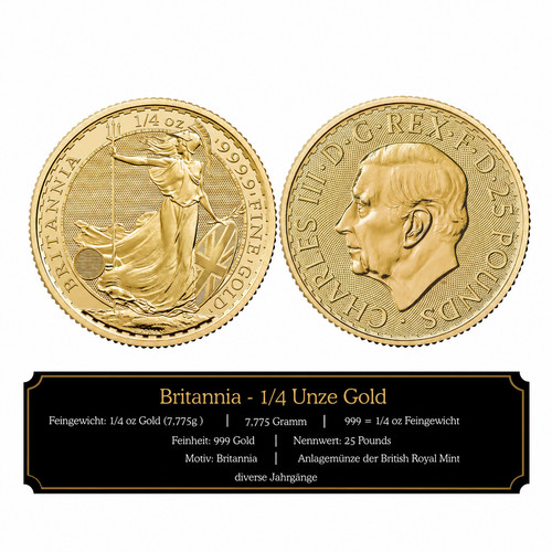 Britannia oro 999 9 - 1/4,