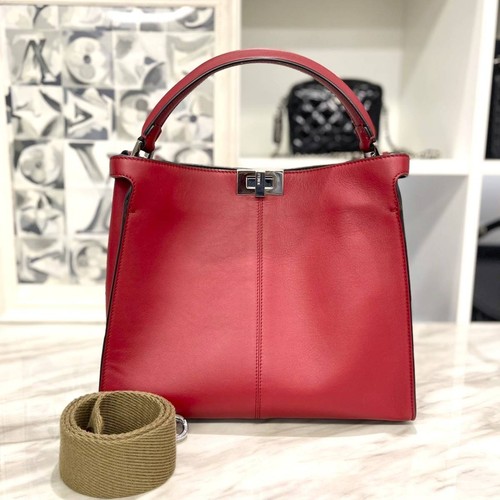 Borsa fendi peekaboo rosso - borsa,