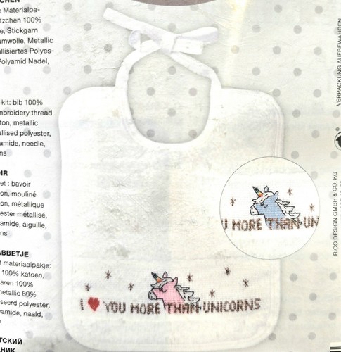 Embroidery bib kit love you - embroidery,