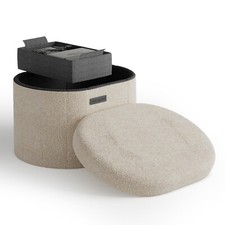 Pouf ovale con contenitore in