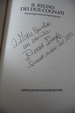 Autografo con dedica di Riccardo Pazzaglia sul libro Il regno dei 2 cognati.