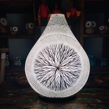 Lampada Etnica Bottiglia Abatjour Design Loto