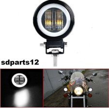 Faro Lavoro 7D 20W 4 Led IP67 Tondo Spot Luce Anteriore Fuoristrada Moto Barca
