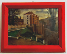 ATTILIO FERRERO, Olio su cartone, "Angolo di Torino, 1941"