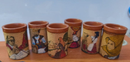 Bicchieri terracotta pz - terracotta,
