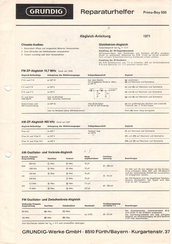 Grundig prima boy 500 - 500,