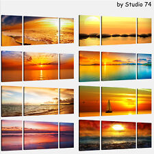 Canvashop Quadri moderni mare cm 208x70 stampa su tela arredo Casa tramonti