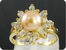 Anello Perla 1x8 MM Placcato