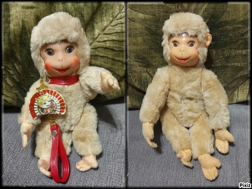 Set monkey doll vintage 60s - vintage,