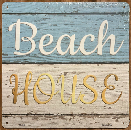 Insegna beach house 12 - 12", x