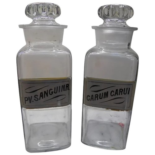 Coppia bottiglie farmacia - bottiglie, da