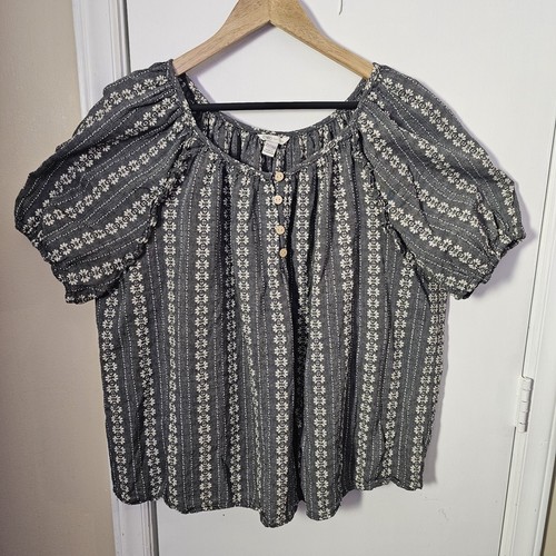 Top donna floreale cotone