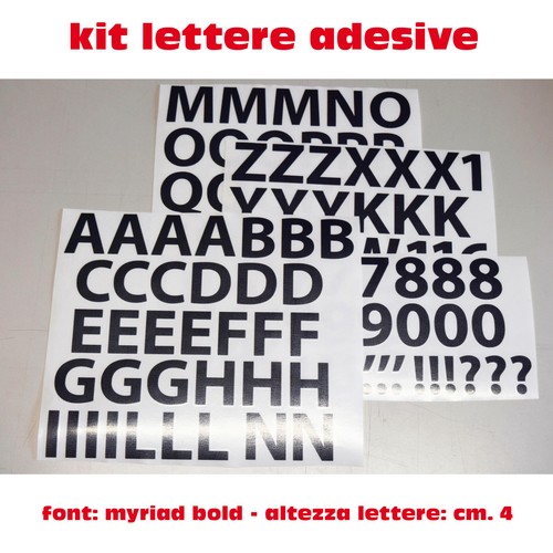 Kit lettere adesive - lettere, moto