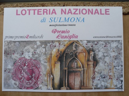 Cartolina lotteria nazionale - lotteria,