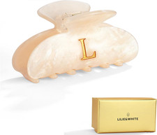 Fermaglio per Capelli Donna Lettera L – Design Elegante in Resina, Ipoallergenic