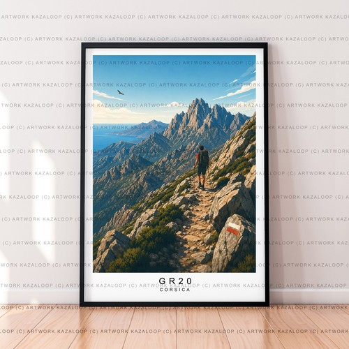 Poster parete gr20 corsica - da,