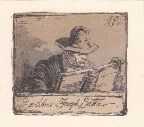 Exlibris josef sattler - exlibris,