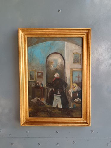 Dipinto olio tavola - olio, –