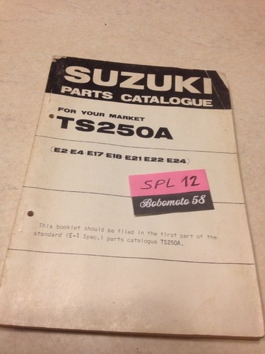 Suzuki parts list - parts, ts250