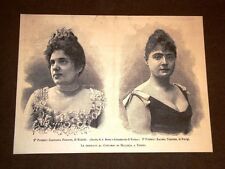 Concorso di bellezza di Torino nel 1889 Costanza Fusconi Rimini e Rachel Verdier