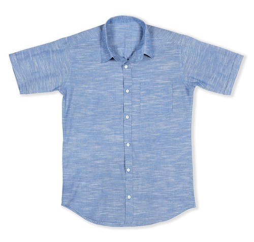 Blu uomo estivo cotone vestito - blu,