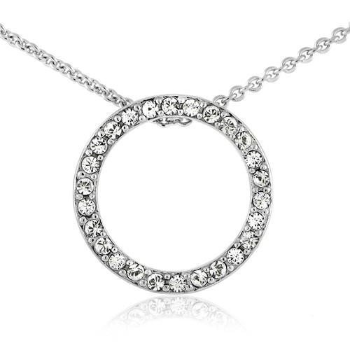 Crystal open circle - circle, neckalce