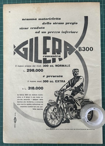 Rara pubblicità moto gilera - pubblicità,
