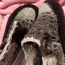 Stivaletti Bassi All'uncinetto Da Donna  Ragazza Handmade Artigianale 