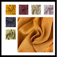TESSUTO 100% PURO LINO PER TENDE ABBIGLIAMENTO PATCHWORK  AL METRO VARI COLORI a