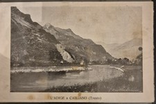 1918 - Calliano - L'Adige. Cartolina pro mutilati - Piccolo foro
